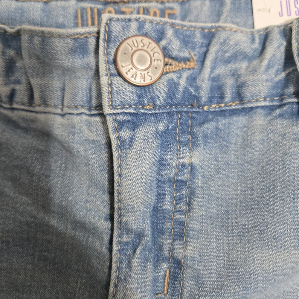 Justice Women's Blue Denim Shorts with Lace Detail Size 16